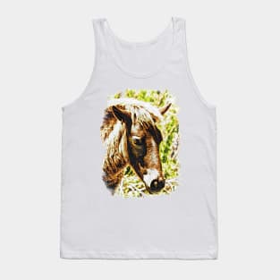 Assateague Pony Wyld Wynds Colt Watercolor Tank Top